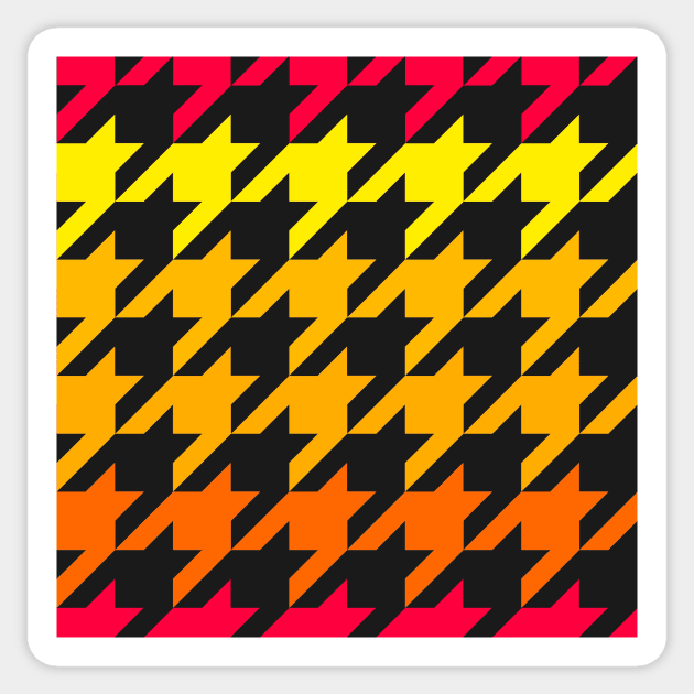 Colorful Houndstooth Tartan Checkered Seamless Pattern Sticker by ernstc